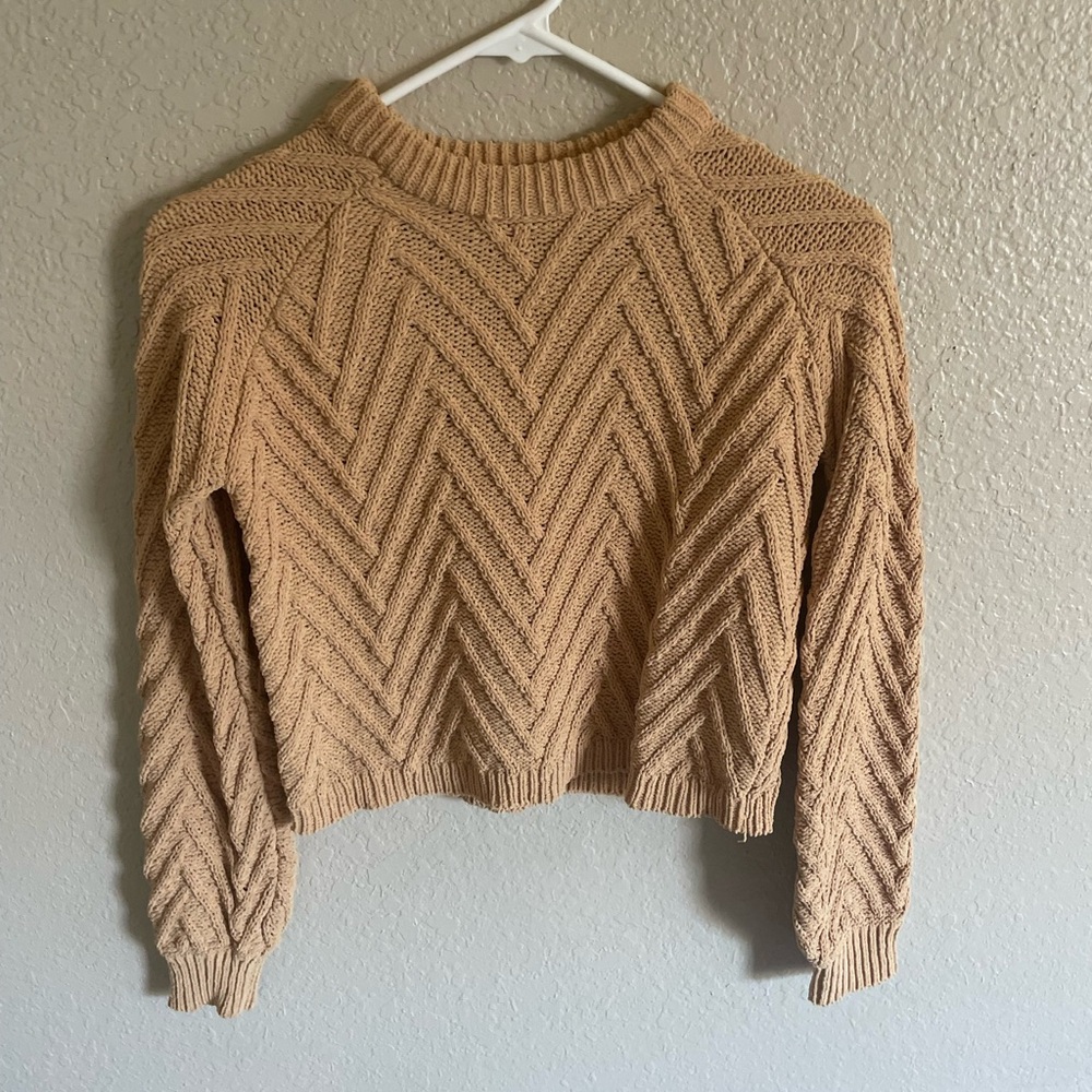 yellow cropped sweater